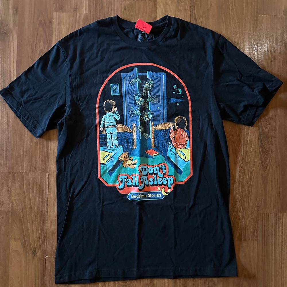 NWT Steve Rhodes Don’t Fall Asleep Bedtime Stories T-Shirt size medium 🆕 - Picture 2 of 7